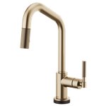 BRIZO LITZE 64063LF ANGLED SPOUT PULL-DOWN WITH SMARTTOUCH - KNURLED HANDLE 