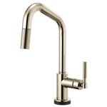 BRIZO LITZE 64063LF ANGLED SPOUT PULL-DOWN WITH SMARTTOUCH - KNURLED HANDLE 