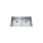 Franke PSX120-33 Sink - Undermount Double Professional 16 gauge with bottom grids board cut mats and colander