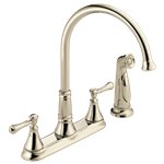 Delta 2497LF Two Handle Kitchen Faucet with Spray