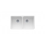 Franke MHK720-35WH Sink - Drop-On Double Fireclay - White