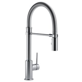 DELTA TRINSIC 9659-DST SINGLE HANDLE PULL-DOWN KITCHEN FAUCET WITH SPRING SPOUT 