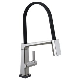 DELTA PIVOTAL 9693T-DST SINGLE HANDLE EXPOSED HOSE KITCHEN FAUCET WITH TOUCH2O TECHN