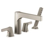 BRIZO ZURA T4774 4-HOLE ROMAN TUB WITH HANDSHOWER TRIM 