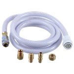 DELTA RP40308 6' VEGETABLE SPRAY HOSE W/ADAPTERS-WHITE FERRULE 