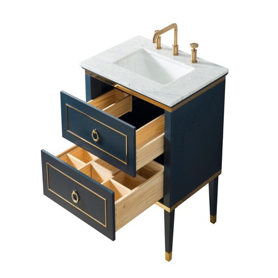 Virta 24 Inch Bluestar Floor Mount Single Sink Vanity