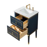 Virta 24 Inch Bluestar Floor Mount Single Sink Vanity