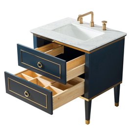 Virta 36 Inch Bluestar Floor Mount Single Sink Vanity