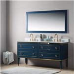 Virta 60 Inch Bluestar Floor Mount Double Sink Vanity