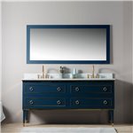 Virta 60 Inch Bluestar Floor Mount Double Sink Vanity