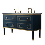 Virta 60 Inch Bluestar Floor Mount Double Sink Vanity