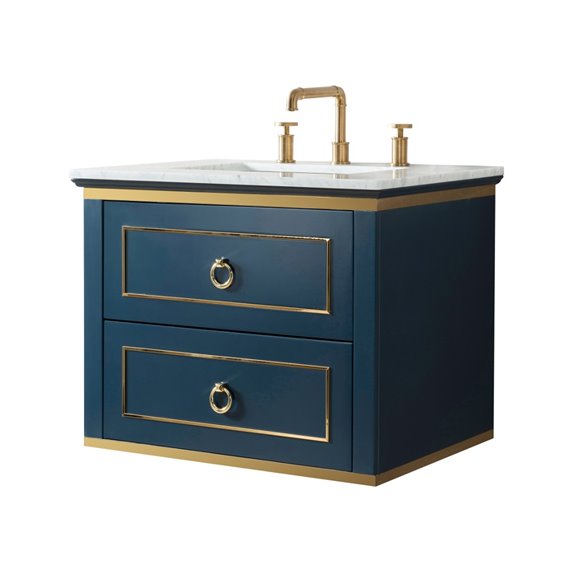 Virta 30 Inch Bluestar Wall Hung Single Sink Vanity