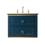 Virta 30 Inch Bluestar Wall Hung Single Sink Vanity