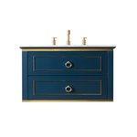 Virta 36 Inch Bluestar Wall Hung Single Sink Vanity