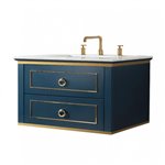 Virta 36 Inch Bluestar Wall Hung Single Sink Vanity