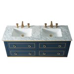 Virta 60 Inch Bluestar Wall Hung Double Sink Vanity