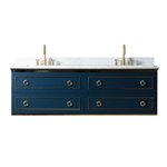 Virta 72 Inch Bluestar Wall Hung Double Sink Vanity