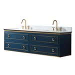 Virta 72 Inch Bluestar Wall Hung Double Sink Vanity