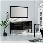 Virta 60 Inch Blackstar Floor Mount Double Sink Vanity