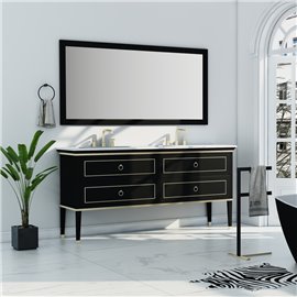 Virta 72 Inch Blackstar Floor Mount Double Sink Vanity