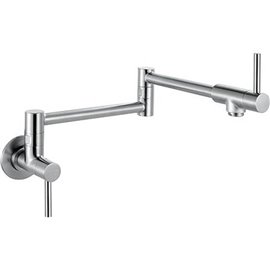 Franke PF34 STEEL PULL OUT POT FILLER FAUCET, WALLMOUNT, 2 HANDLE MIXER