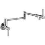 Franke PF34 STEEL PULL OUT POT FILLER FAUCET, WALLMOUNT, 2 HANDLE MIXER