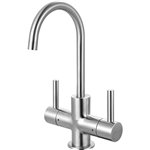 Franke LB132 STEEL LITTLE BUTLER HOT/COLD WATER DISPENSER FAUCET, TWO HANDLES, SIDE LEVER