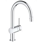 GROHE 31378 Minta Single Handle Kitchen Faucet Round Spout