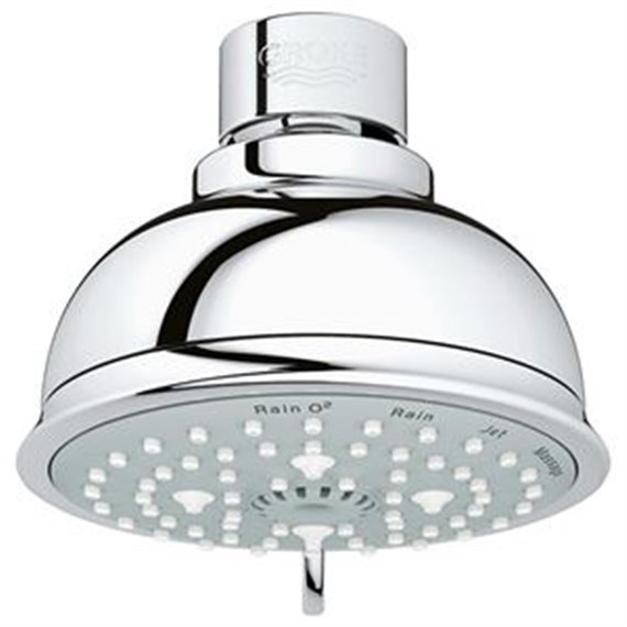 GROHE 26045 Tempesta Rustic II Shower Head 7.6 Lmin 2.0 gpm chrome