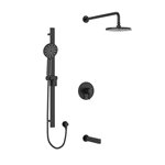 Riobel Paradox TKIT1345PXTM Type TP thermostaticpressure balance 0.5 coaxial 3-way system with hand shower rail shower head and 