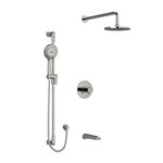 Riobel Parabola KIT1345PB Type T/P thermostatic/pressure balance ½" coaxial 3-way system with hand shower rail, shower head and 