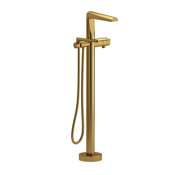 Riobel Parabola PB39 2-way Type T thermostatic coaxial floor-mount tub filler with hand shower