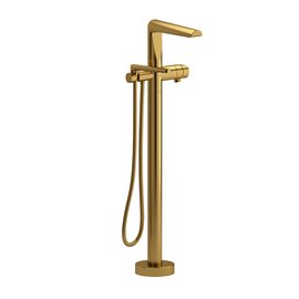 Riobel Parabola TPB39 2-way Type T thermostatic coaxial floor-mount tub filler with hand shower trim