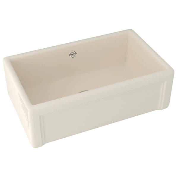 Shaws RC3017 30" Egerton Casement Edge Exterior Single Bowl Farmhouse Apron Front Fireclay Kitchen Sink