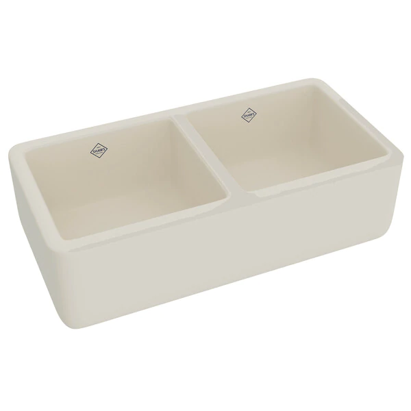 Shaws RC3719 37" Lancaster Double Bowl Farmhouse Apron Front Fireclay Kitchen Sink