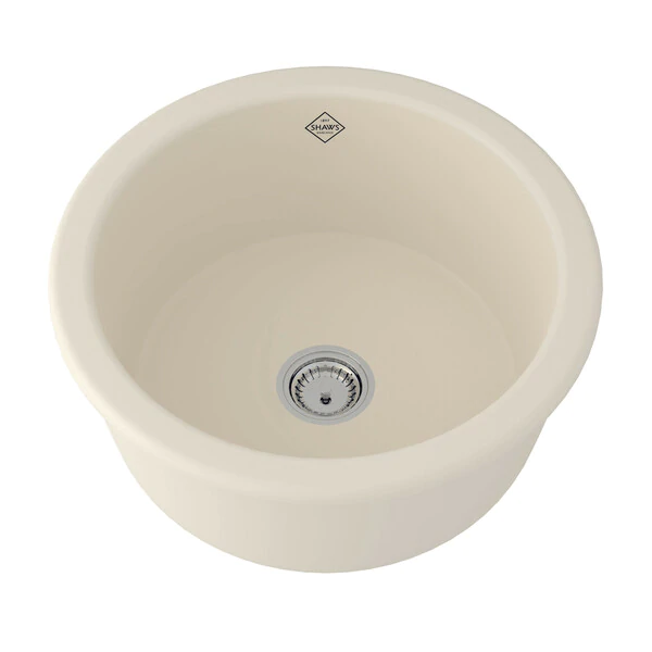 Shaws UM1807 18" Lancaster Single Bowl Round Bar/Food Prep Fireclay Kitchen Sink