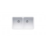 Franke MHK720-31WH Sink - Drop-On Double Fireclay - White