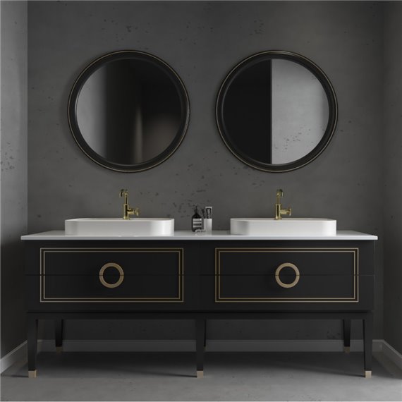 Virta 60 Inch Sarah Floor Mount Double Vessel Sink Vanity