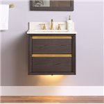 Fairmont Designs Ambassador 24" Wall Mount Vanity - Burnt Chocolate