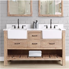 Fairmont Designs Napa 60" Double Bowl Farmhouse Vanity - Sonoma Sand