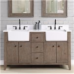 Fairmont Designs River View 60" Double bowl Farmhouse Vanity - Coffee Bean