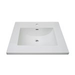 Fairmont Designs 3cm (1-1/4") 25" Tops White Ceramic Vanity Sink Top with Integral Bowl