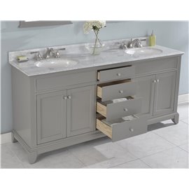 Fairmont Designs Smithfield 72" Double Bowl Vanity - Medium Gray