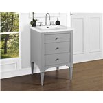 Fairmont Designs Charlottesville w/Nickel 24" Vanity - Light Gray