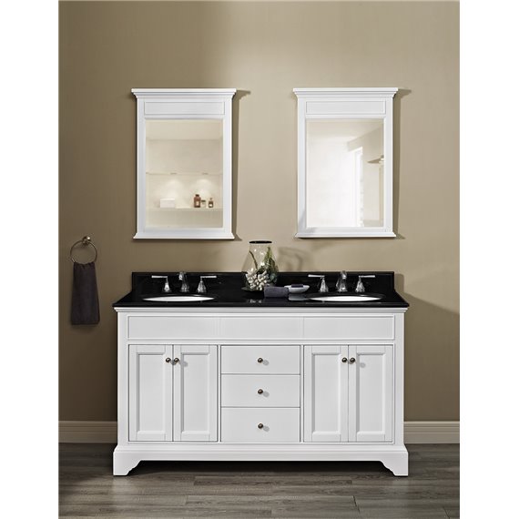 Fairmont Designs Framingham 60" Double Bowl Vanity - Polar White