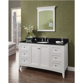 Fairmont Designs Shaker Americana 60" Single Bowl Vanity - Polar White