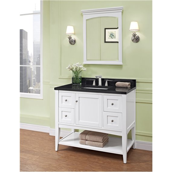 Fairmont Designs Shaker Americana 42" Open Shelf Vanity - Polar White