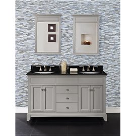 Fairmont Designs Smithfield 60" Double Bowl Vanity - Medium Gray