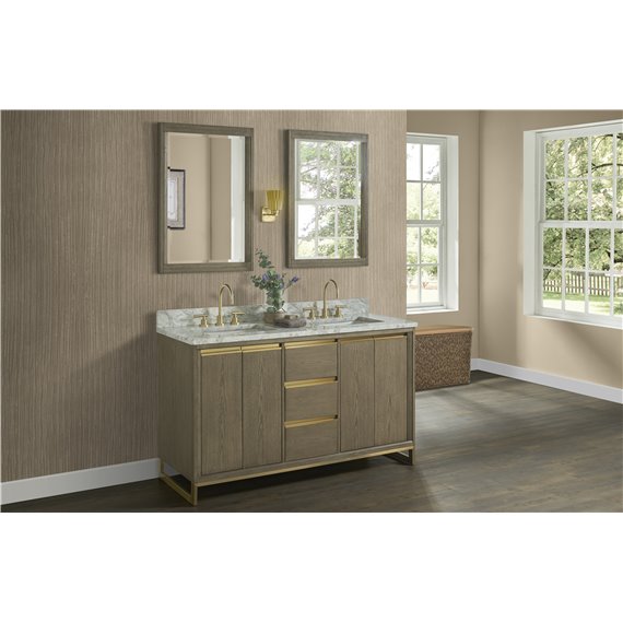 Fairmont Designs Ambassador 60" Double Bowl Vanity - Antique Grey