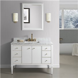 Fairmont Designs Charlottesville w/Brass 48" Vanity - Door - Polar White